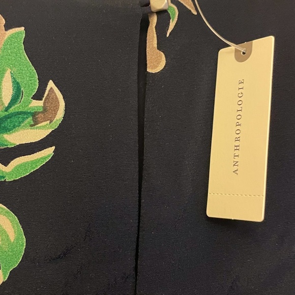 Anthropologie navy flower dress - Picture 3 of 6